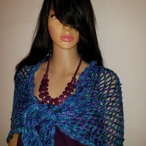Crochet scarf, shawl, sharong